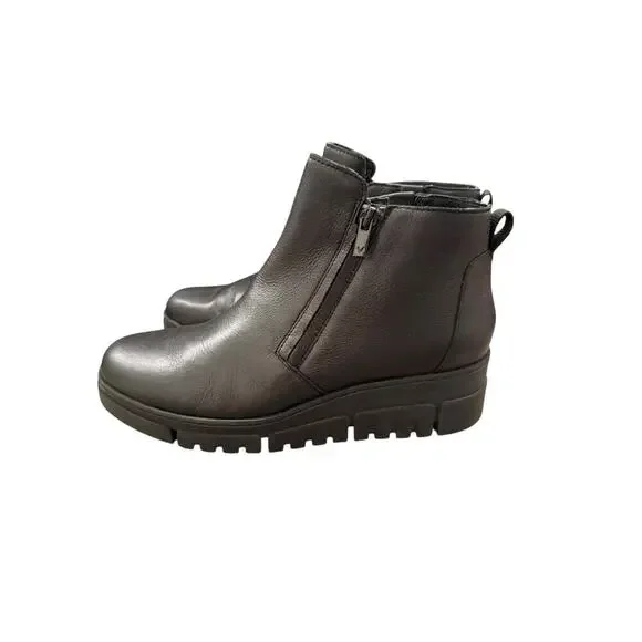 Vionic Women's Black Waterproof Uptown Wedge Sur Ankle Boots Size 9 - Picture 5 of 9